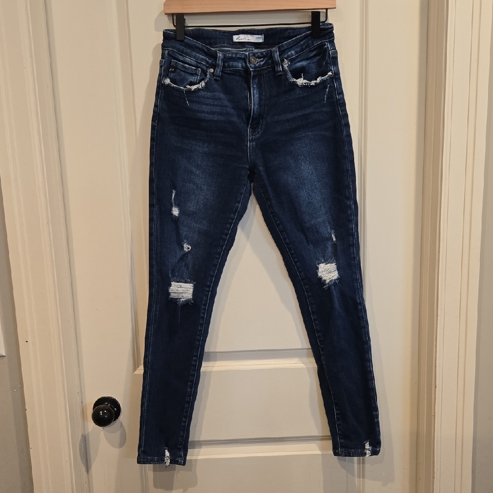 KanCan Midnight Blue Ripped Skinny Jeans